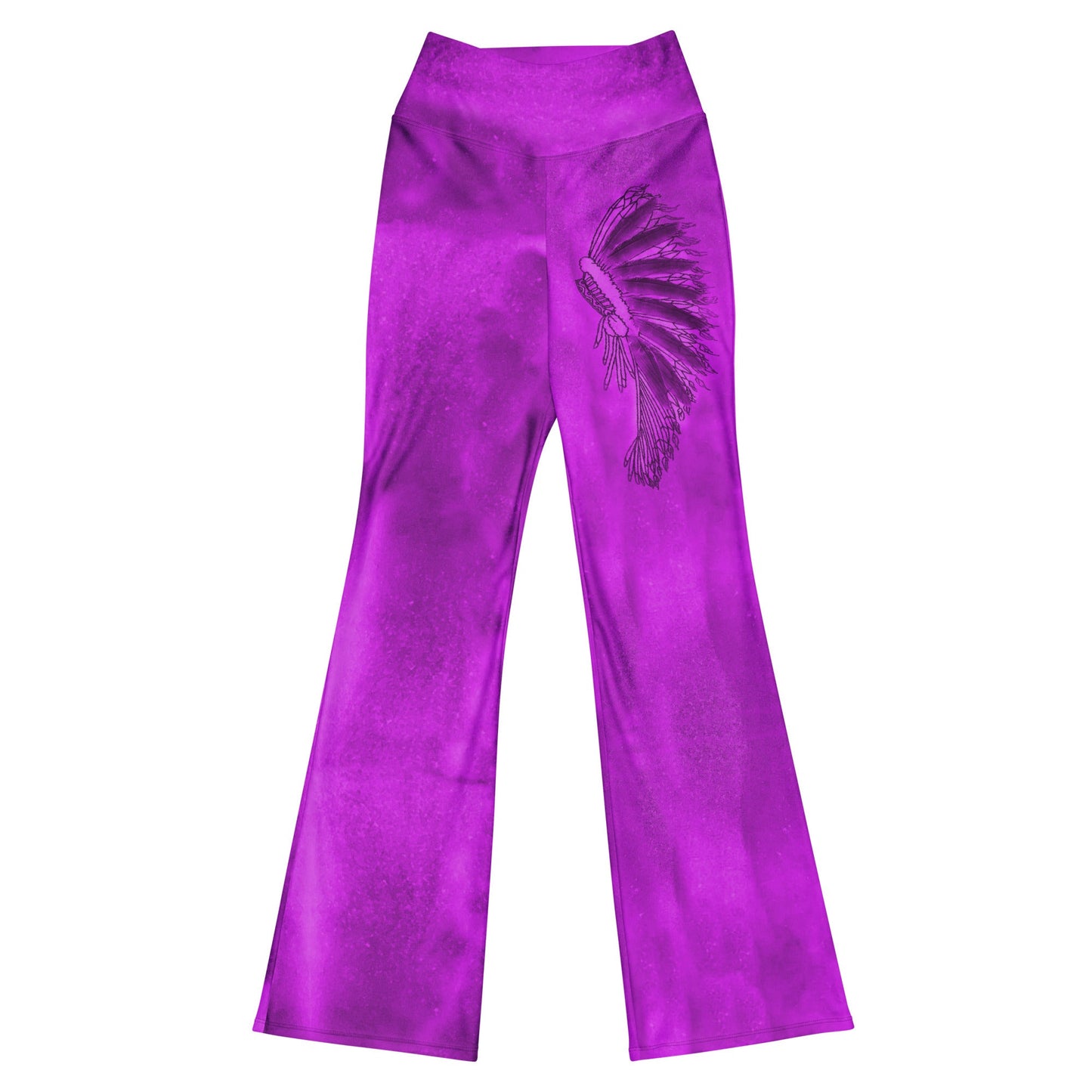Hazey Breeze Hot Pink High Waisted Flare leggings