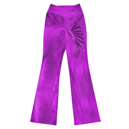 Hazey Breeze Hot Pink High Waisted Flare leggings