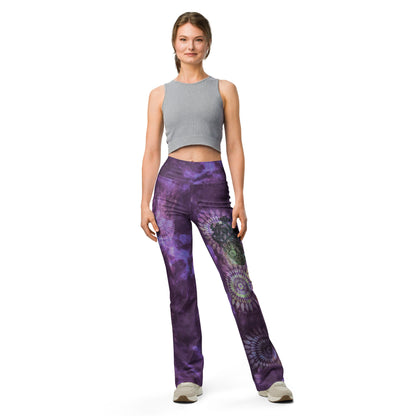 After Hours Dark Plum Remix Flare leggings