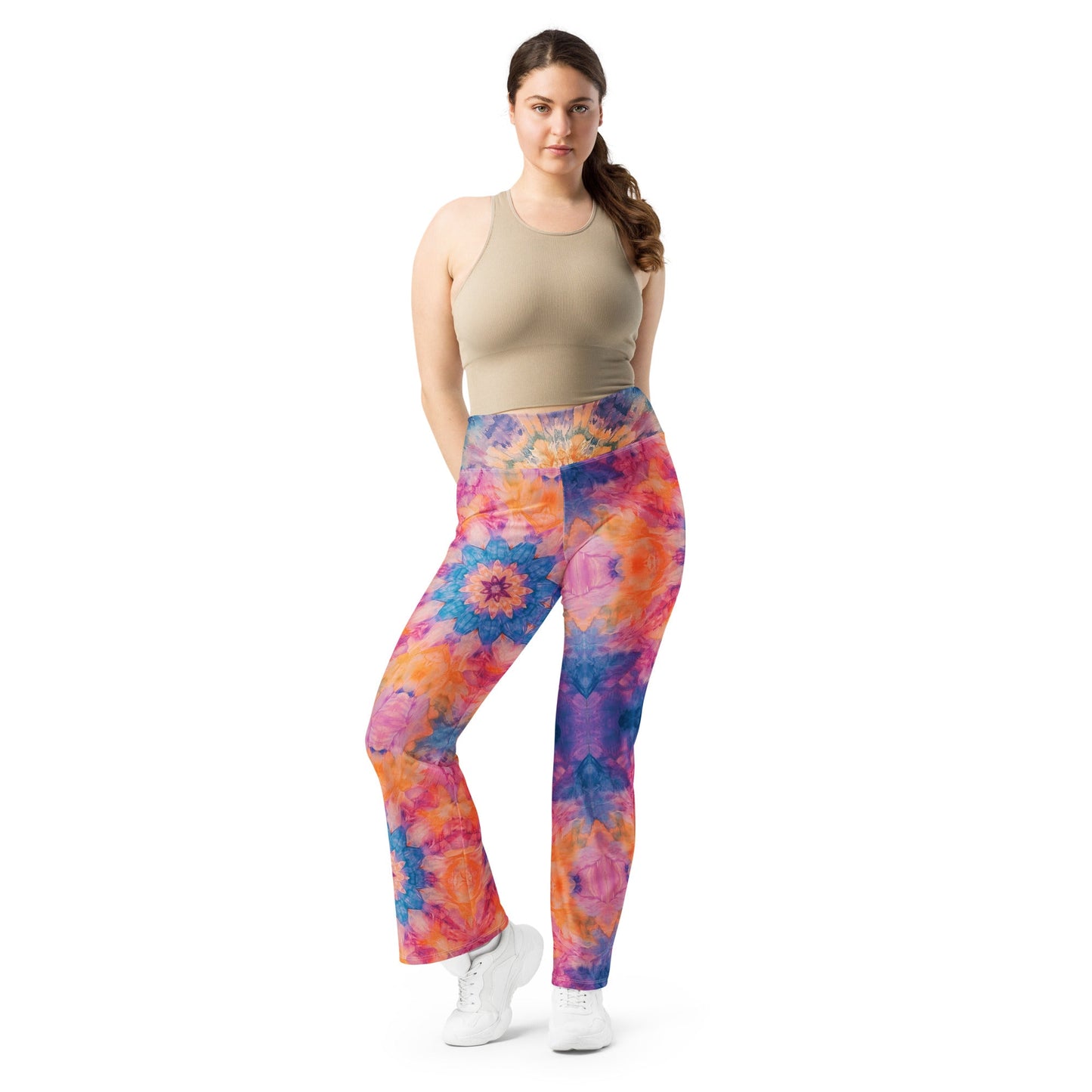 Shibori Quest High Waist Flare leggings