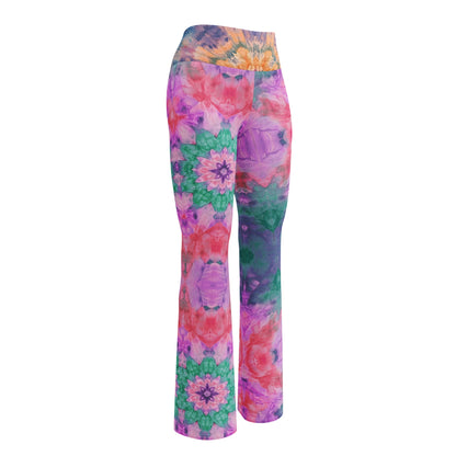 Shibori Quest Rose High Waist Flare leggings
