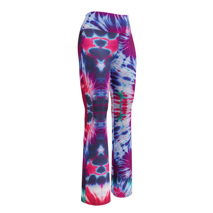 Shibori Petals High Waist Flare Leggings