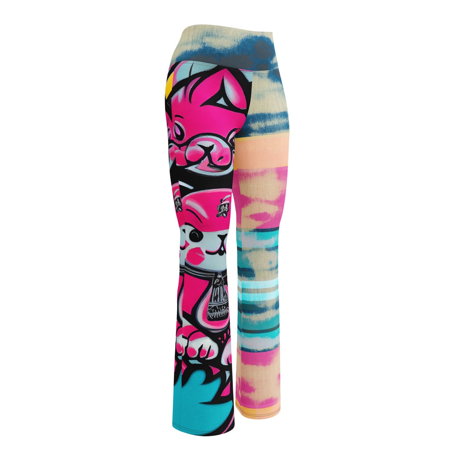 Blicky Kitty High Waist Flare leggings