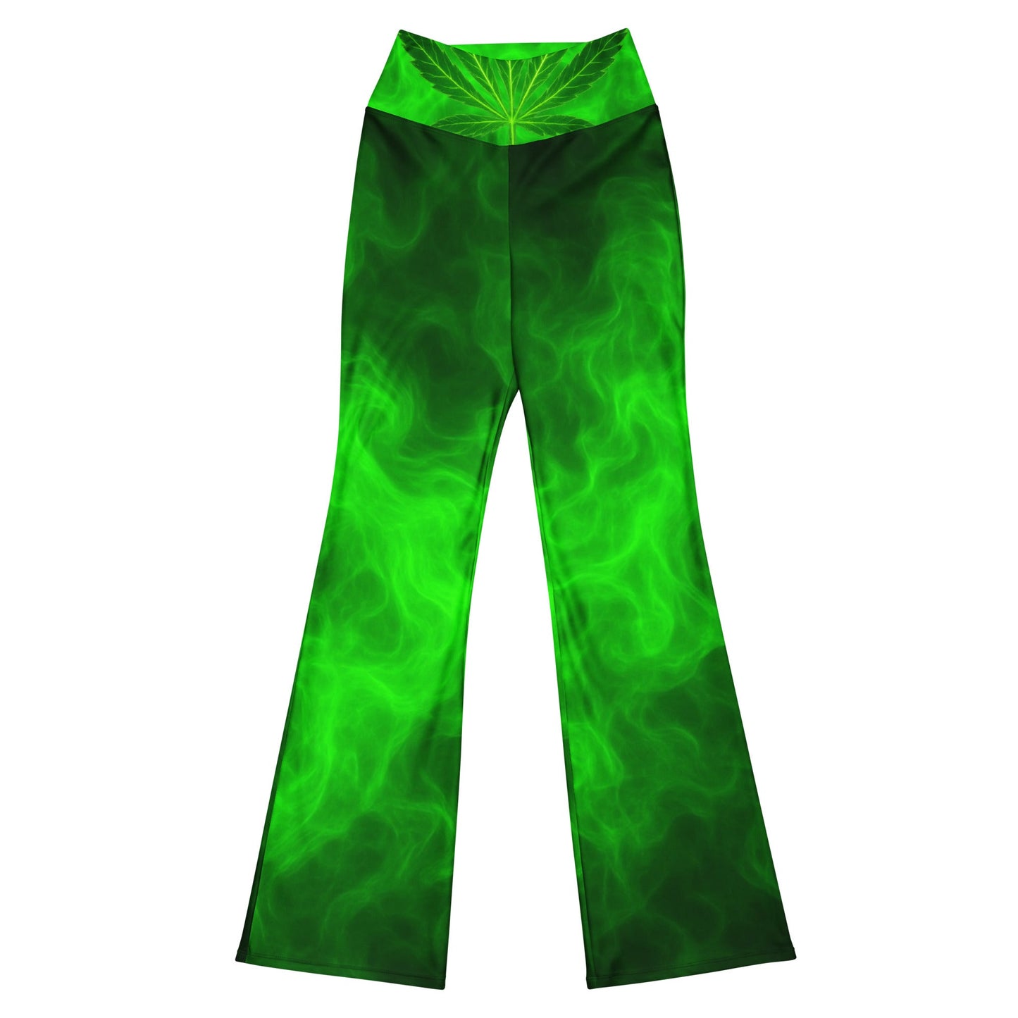 Green smoke Flare leggings