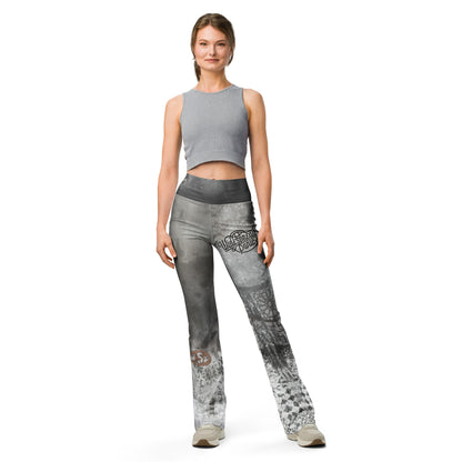 WideSpread Panic High Waist Flare leggings
