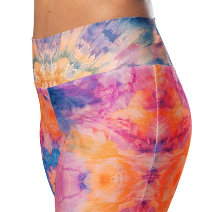 Shibori Quest High Waist Flare leggings