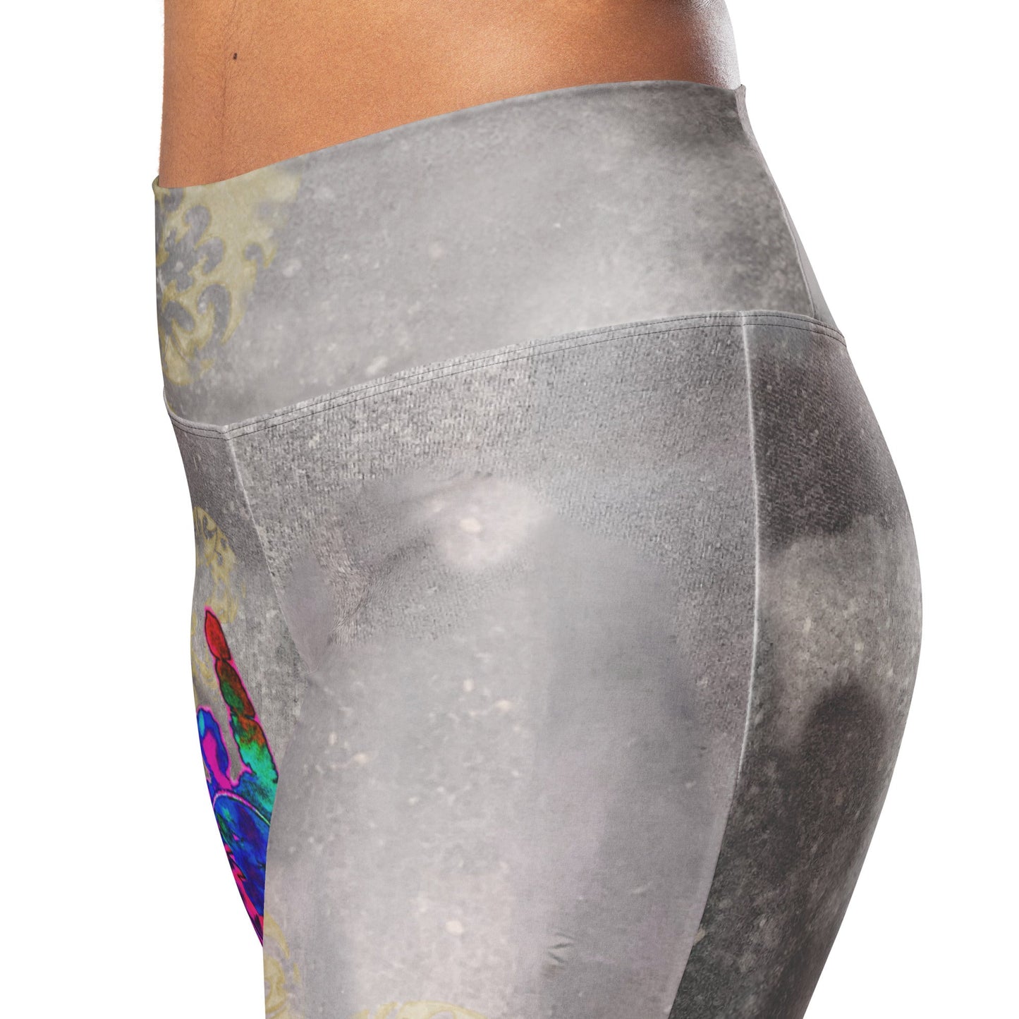 Fleur De Le Graytful Dead Front High Waist Flare Leggings