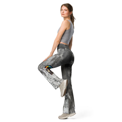 WideSpread Panic High Waist Flare leggings