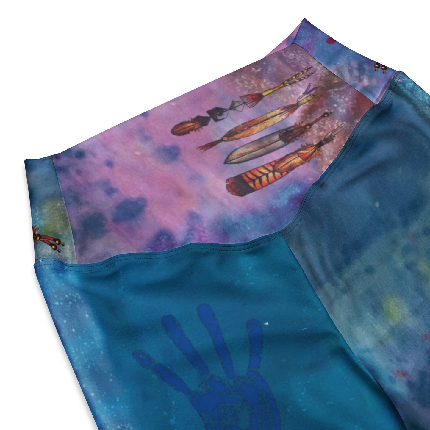 Feathers of Our Fathers High Waist Flare leggings