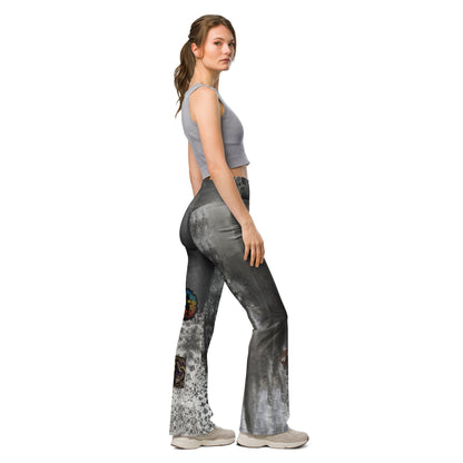 WideSpread Panic High Waist Flare leggings