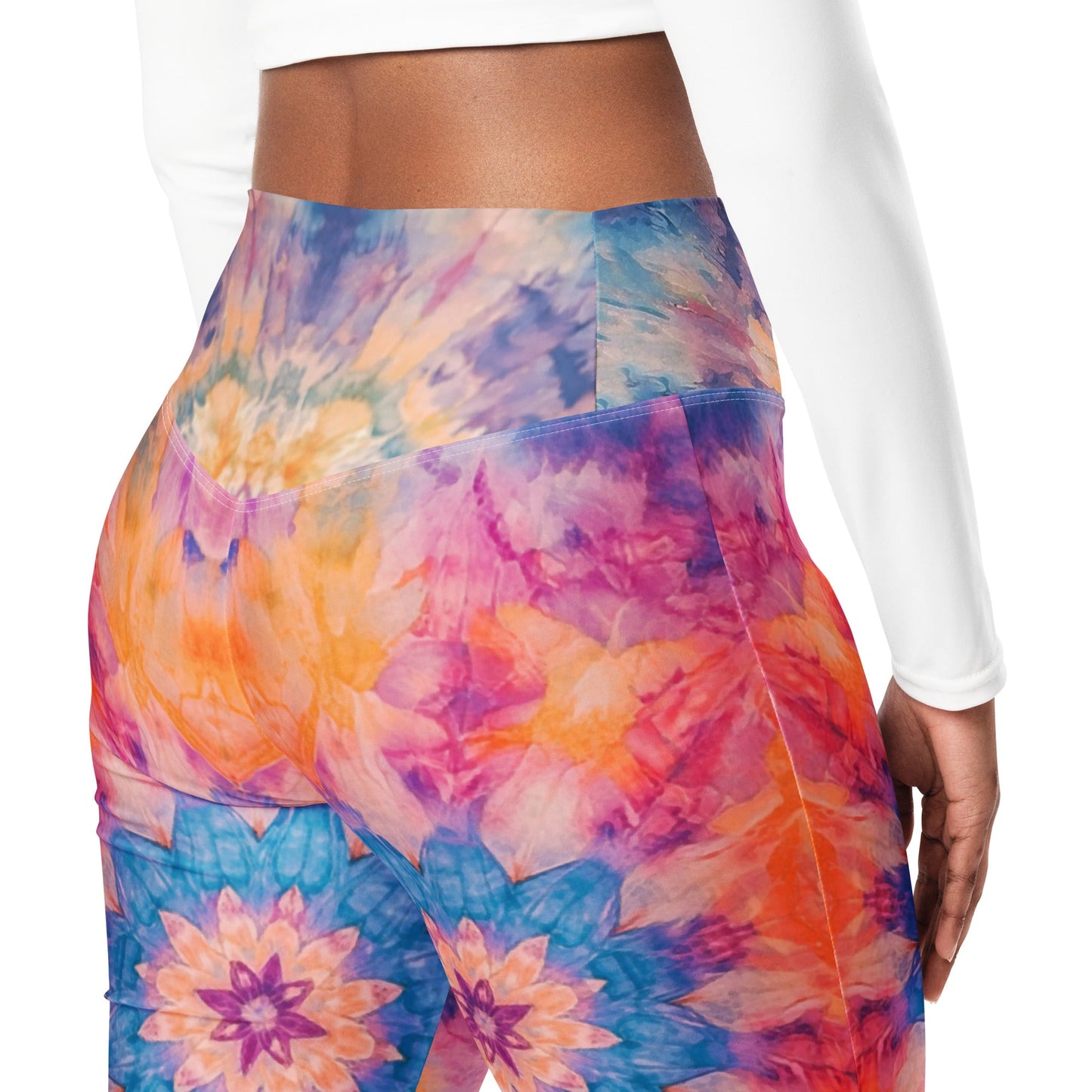 Shibori Quest High Waist Flare leggings