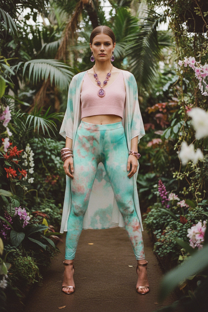 Green Low Waist Leggings