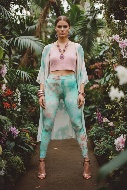 Green Low Waist Leggings