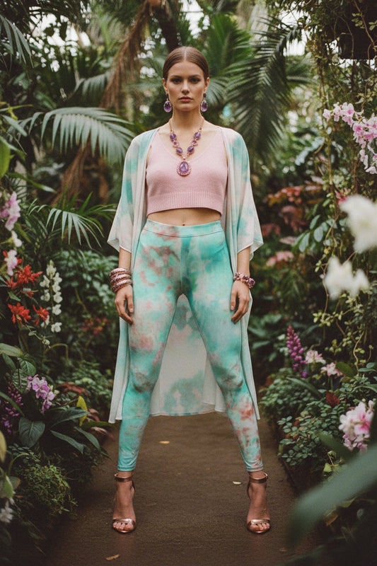 Green Low Waist Leggings