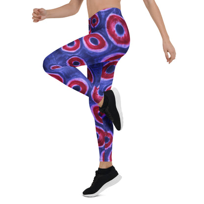 Phish Donuts Hand Dye Print Low Waist Leggings