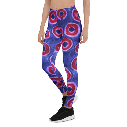 Phish Donuts Hand Dye Print Low Waist Leggings