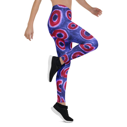 Phish Donuts Hand Dye Print Low Waist Leggings