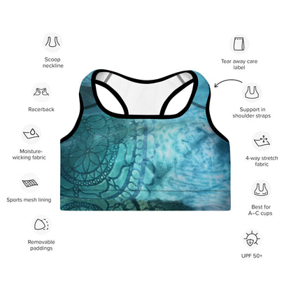 Aquatic Fantasy Mermaid Sports Bra