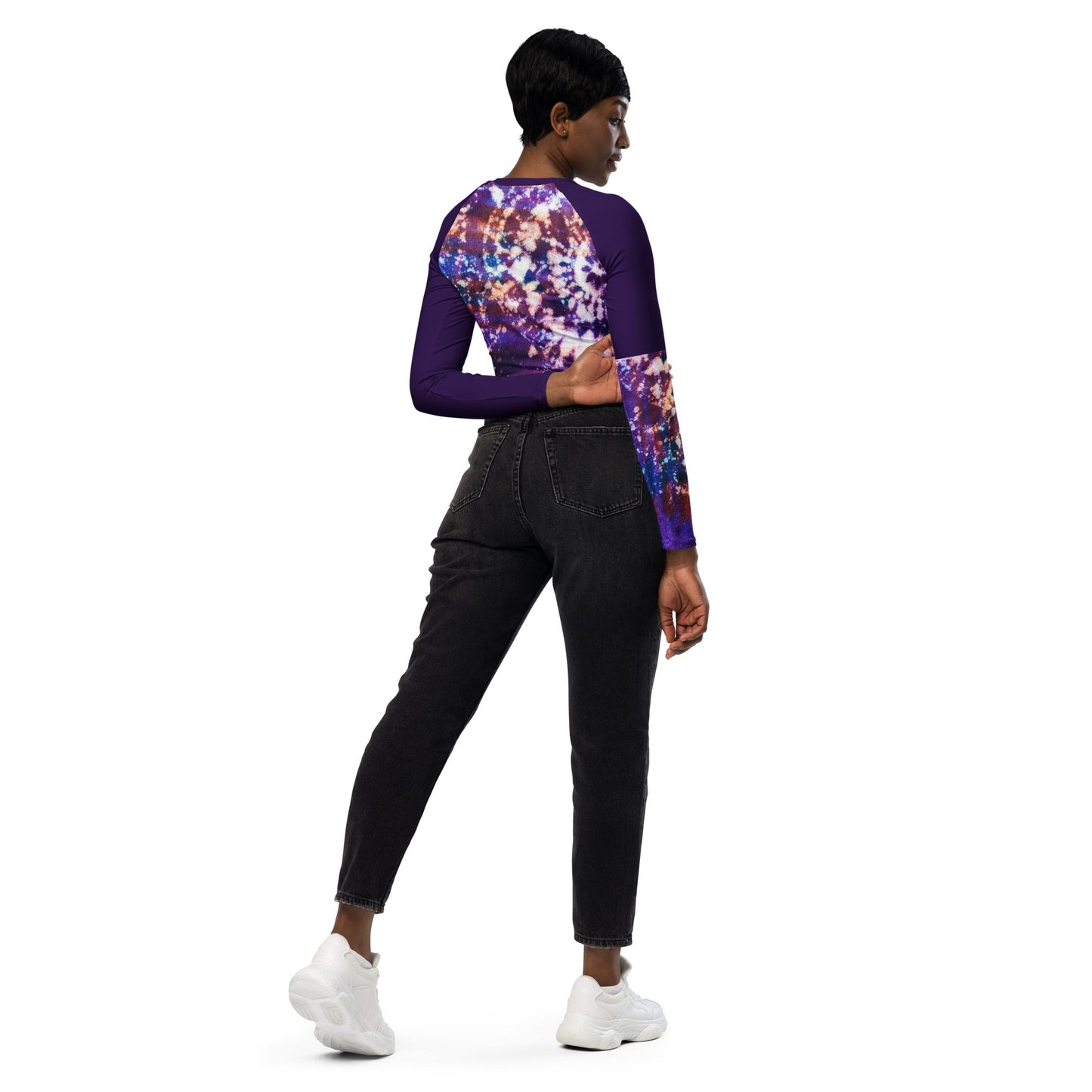 Cheer Tye Dye long-sleeve crop top
