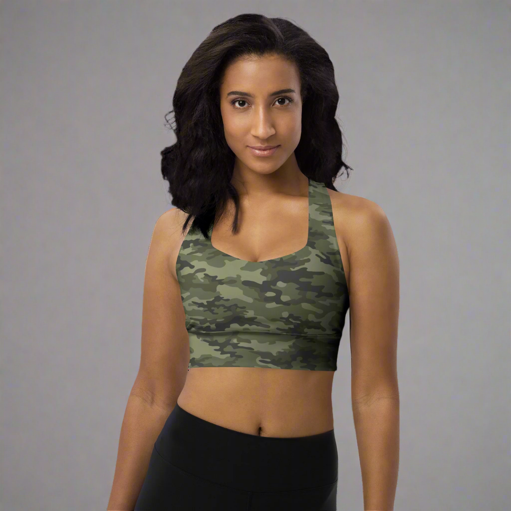 The Casual Camo Company Longline Sports Bra