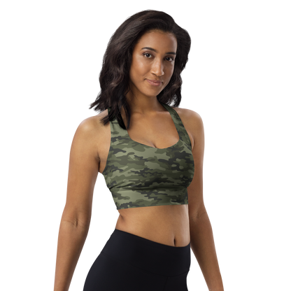 The Casual Camo Company Longline Sports Bra