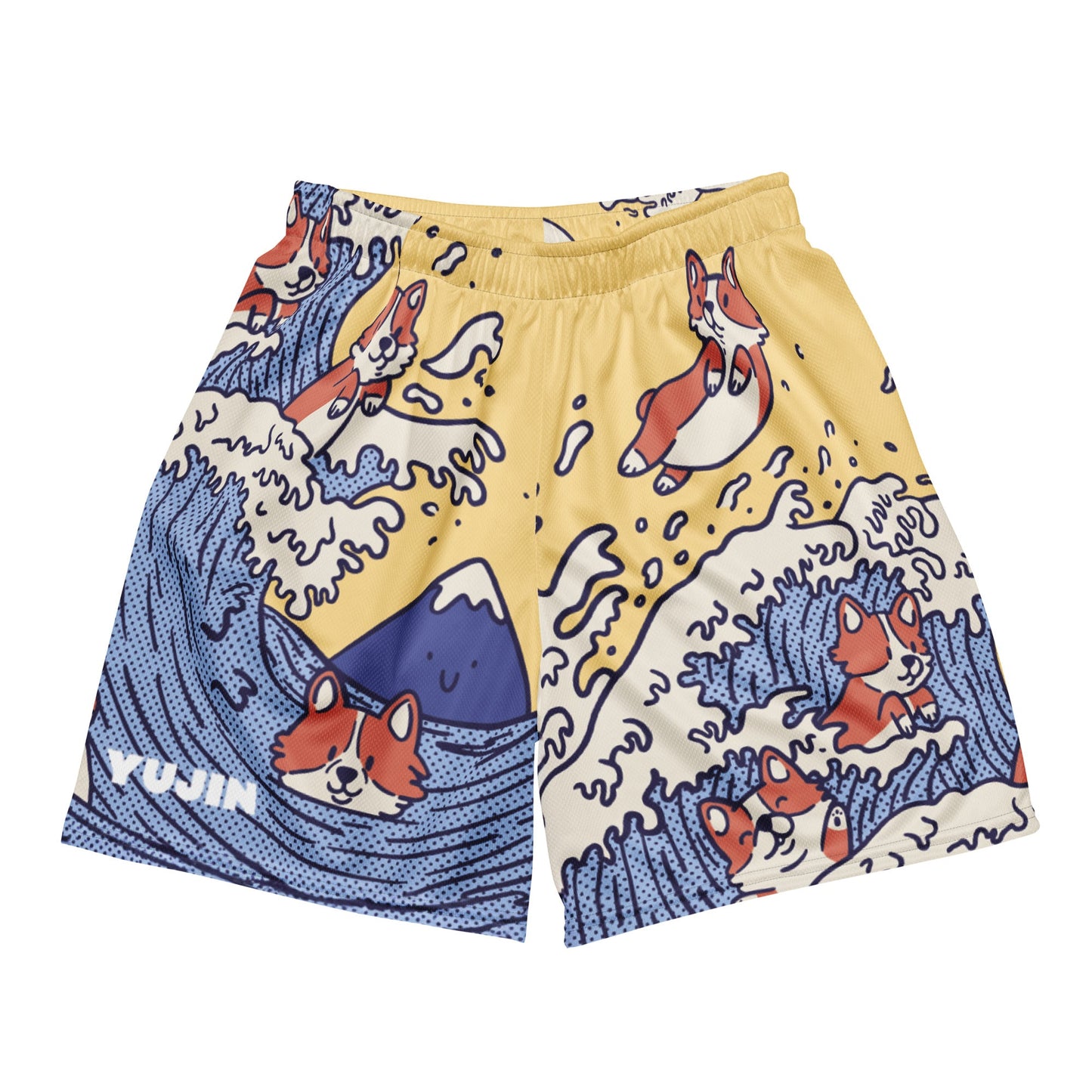 Swimming Corgi Mesh Shorts