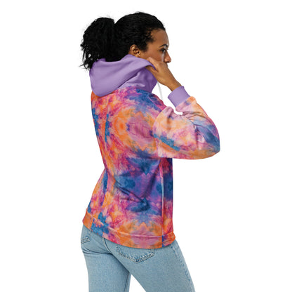 Shibori Quest Unisex zip hoodie