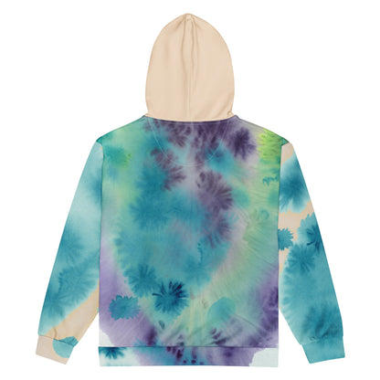 Watercolor Smudge Unisex zip hoodie
