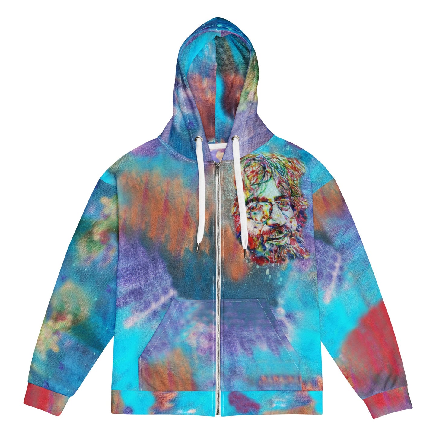 J.G. Jerry Garcia White Accents Unisex zip hoodie