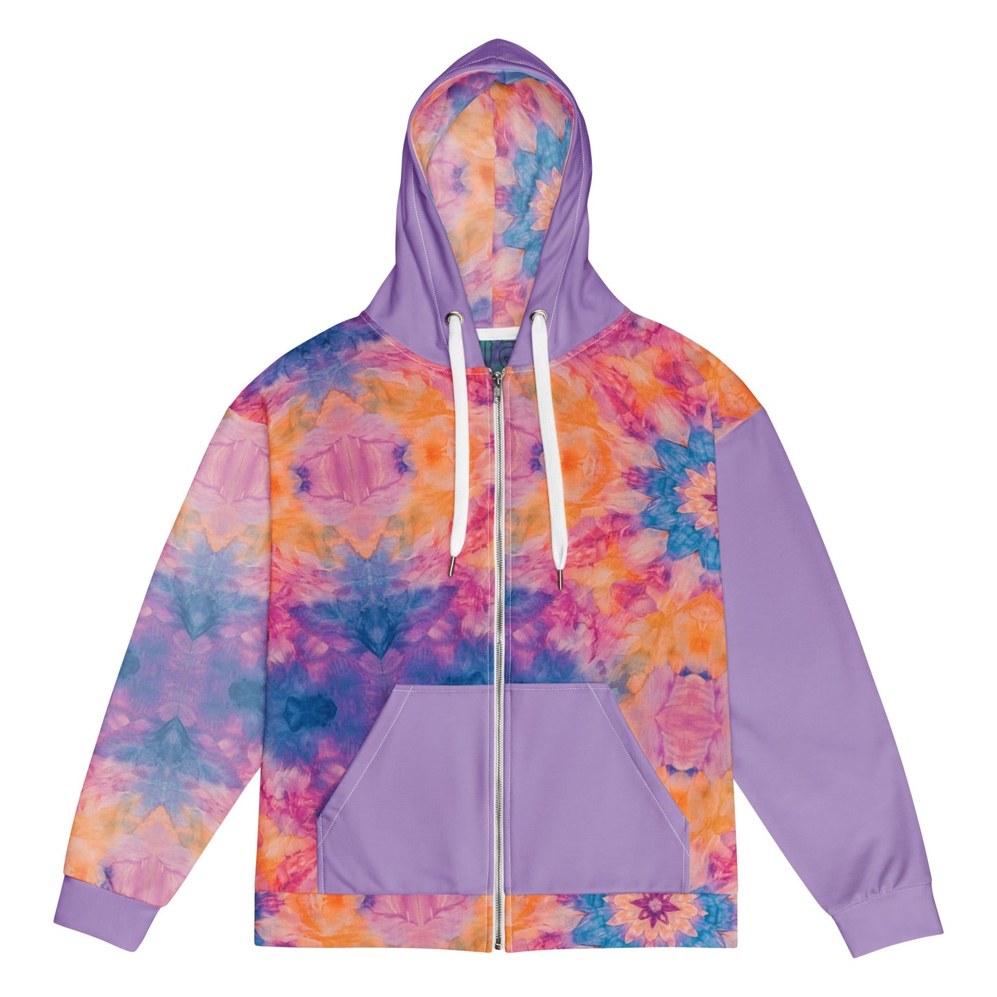 Shibori Quest Unisex zip hoodie