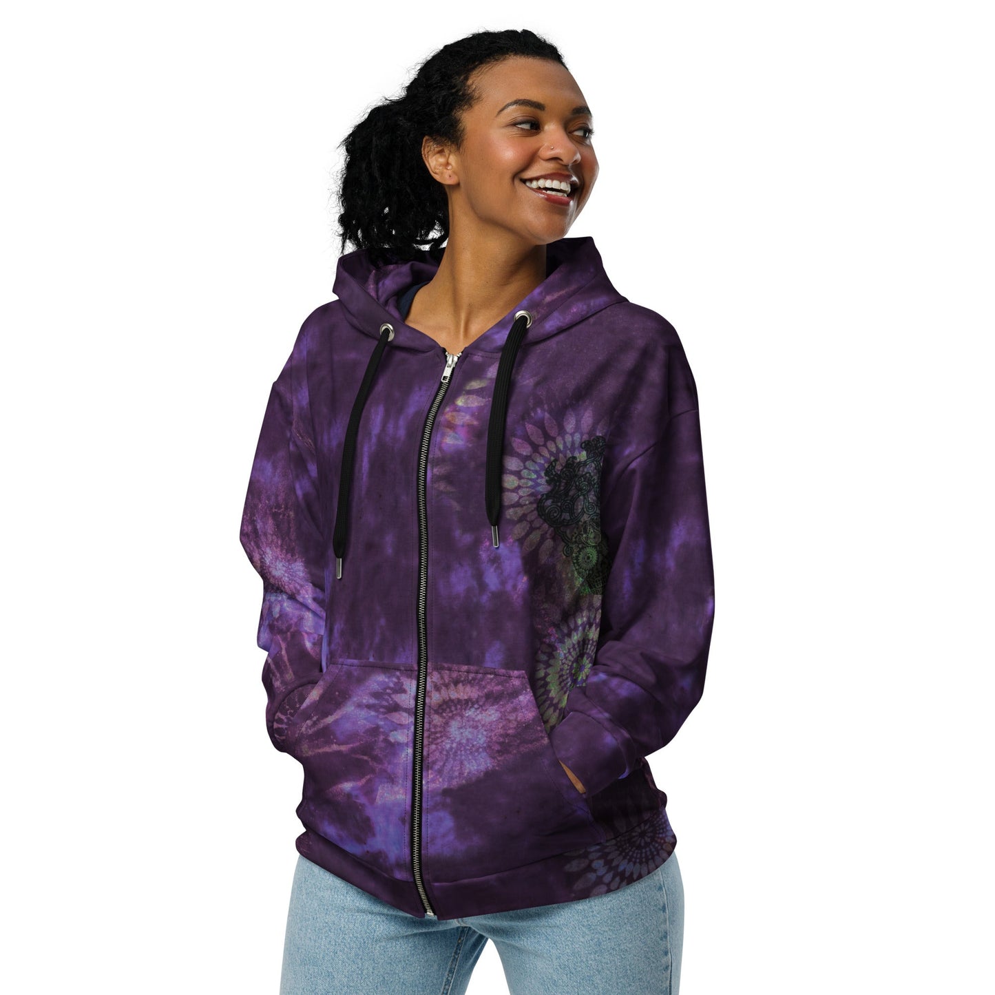 After Hours Plum Unisex Zip Hoodie