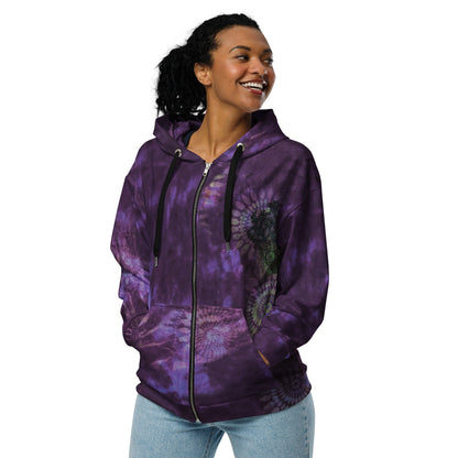 After Hours Plum Unisex Zip Hoodie