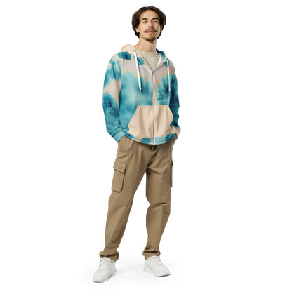 Watercolor Smudge Unisex zip hoodie