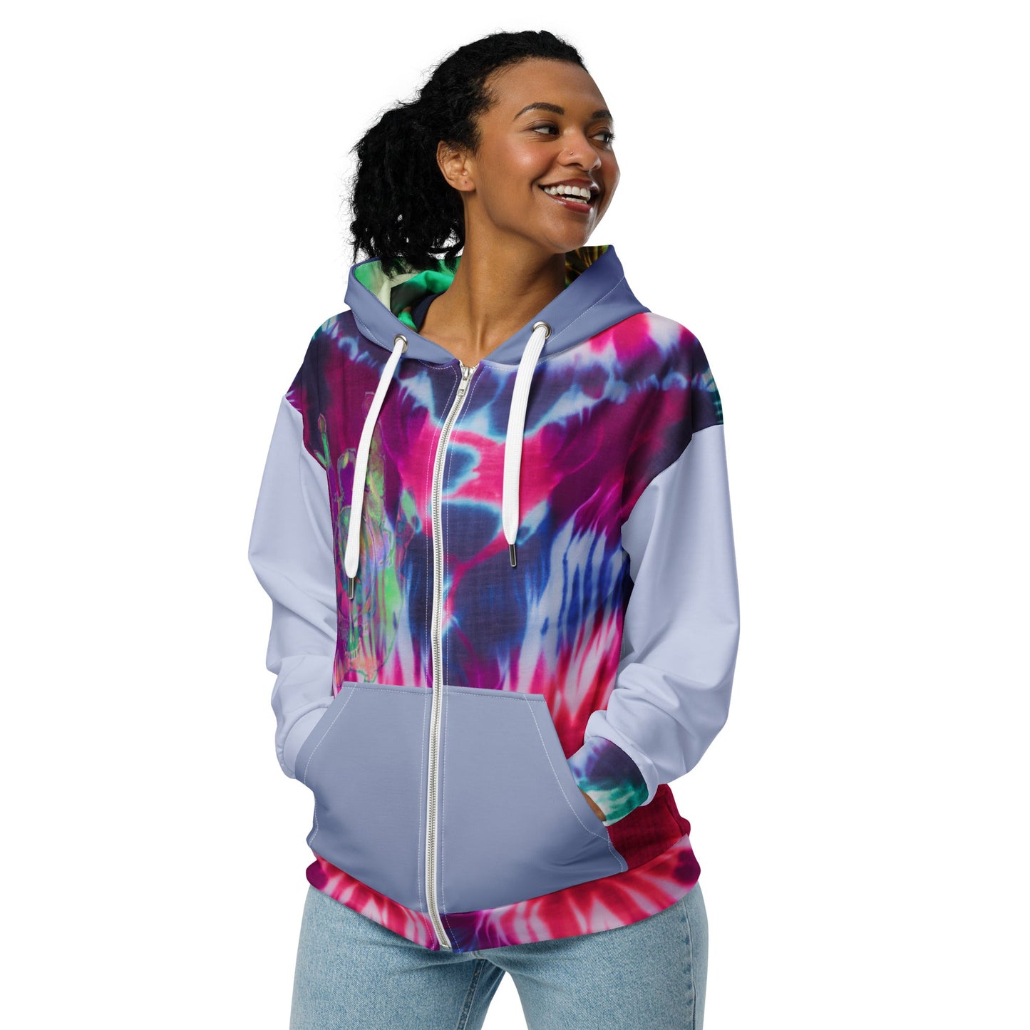 Deadhead Shibori Unisex zip hoodie