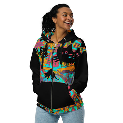 Only if you really LOVE CATS Unisex Zip Hoodie