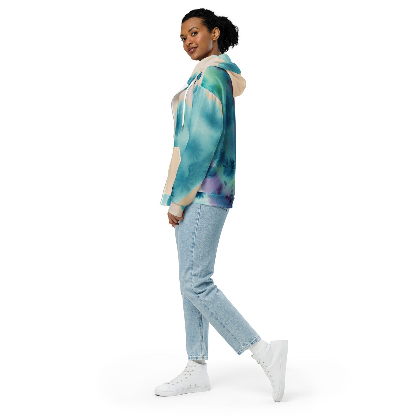 Watercolor Smudge Unisex zip hoodie