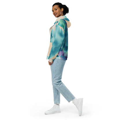 Watercolor Smudge Unisex zip hoodie