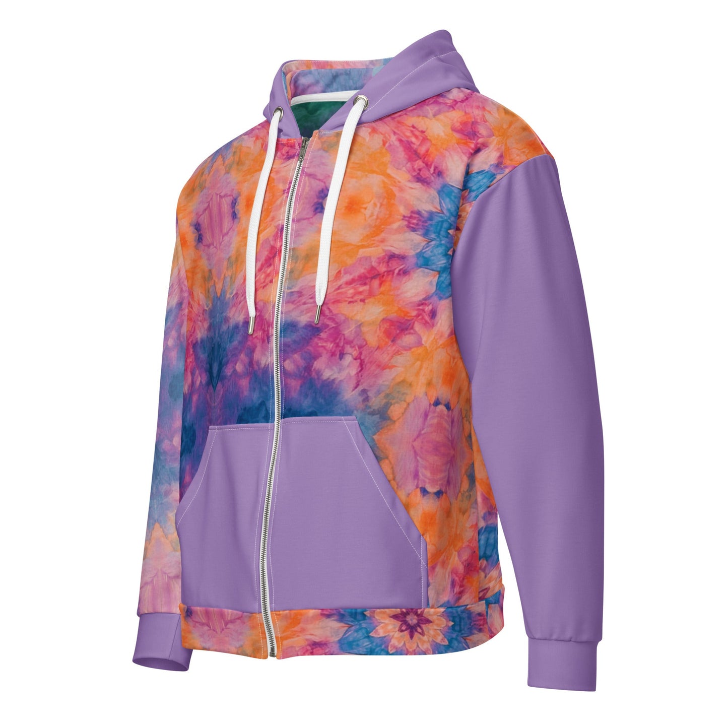 Shibori Quest Unisex zip hoodie