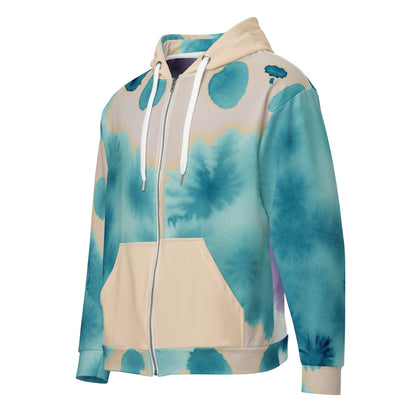 Watercolor Smudge Unisex zip hoodie