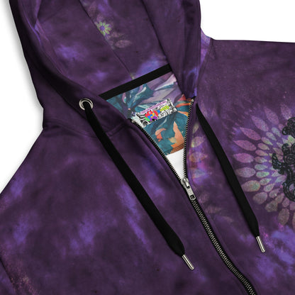 After Hours Plum Unisex Zip Hoodie