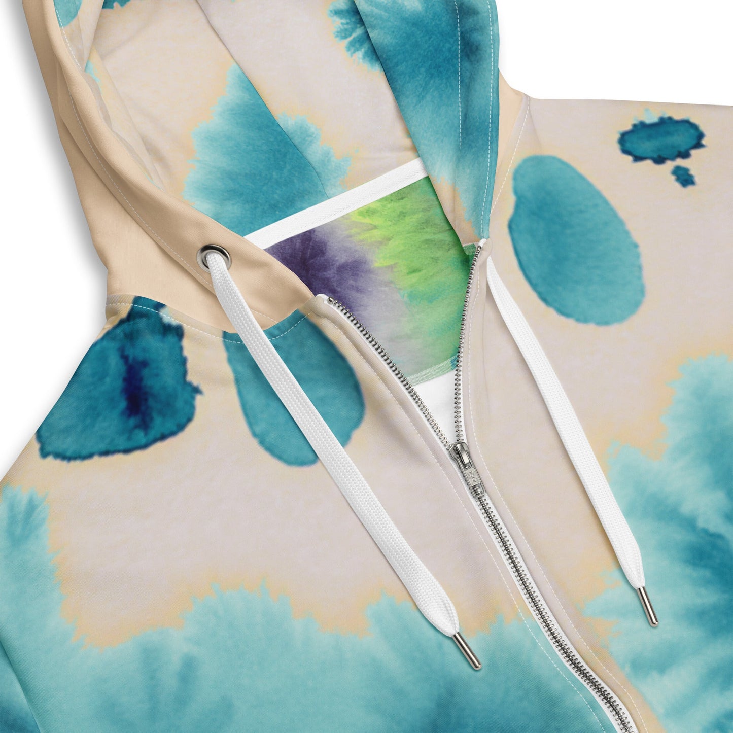 Watercolor Smudge Unisex zip hoodie