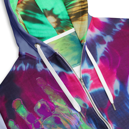 Deadhead Shibori Unisex zip hoodie