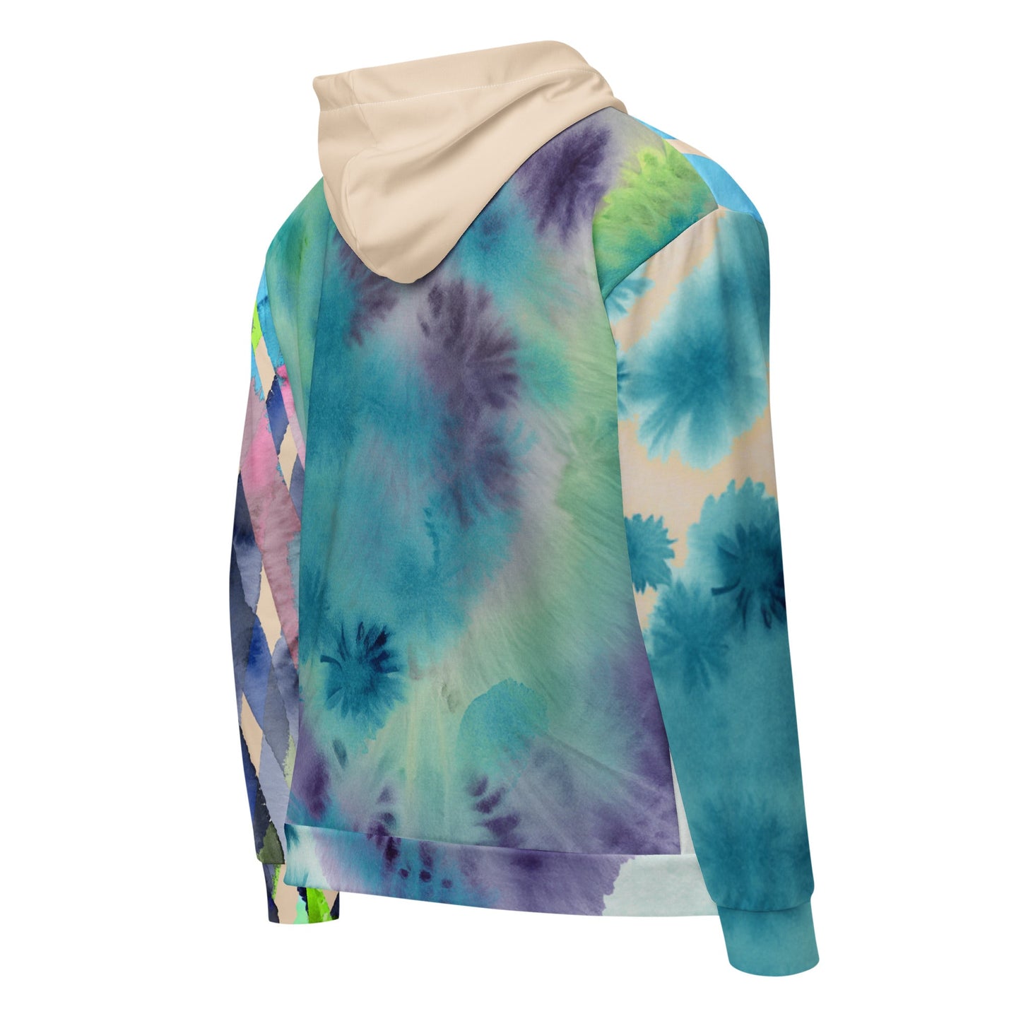 Watercolor Stripe Brush Stroke Unisex zip hoodie
