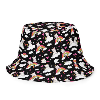 Black and White Reversible Bucket Hat