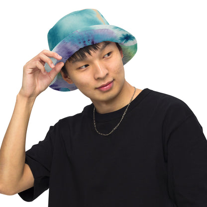 Watercolor Smudge Reversible bucket hat