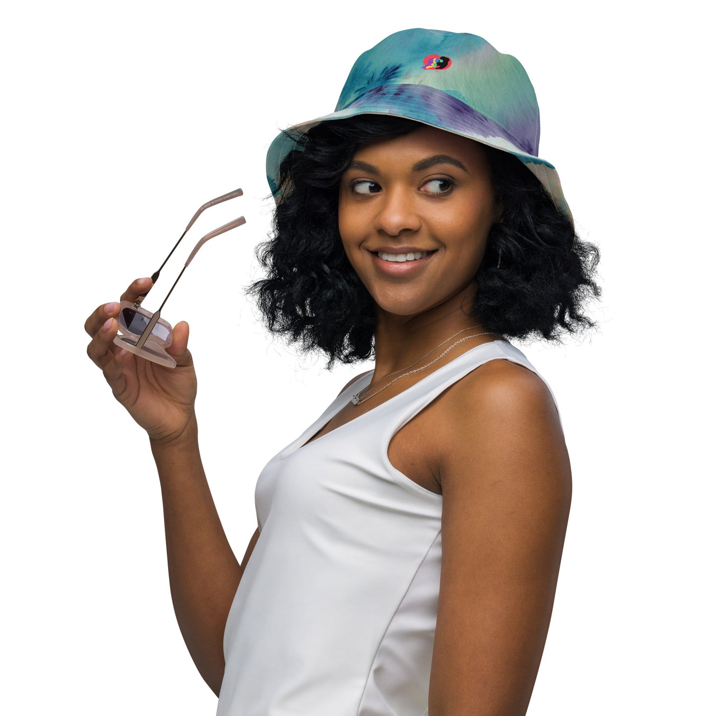 Watercolor Smudge Reversible bucket hat
