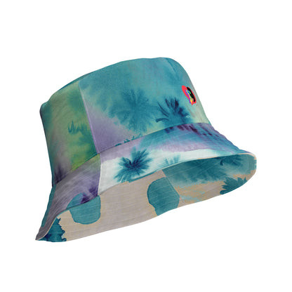 Watercolor Smudge Reversible bucket hat