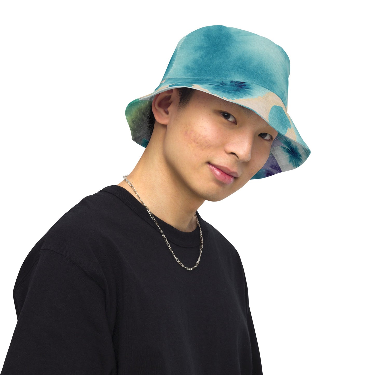 Watercolor Smudge Reversible bucket hat