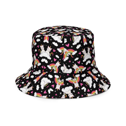 Black and White Reversible Bucket Hat