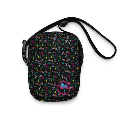 Five O'Clock Somewhere Black Utility Crossbody Bag